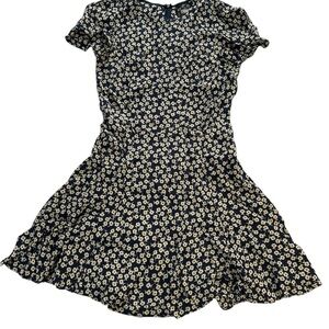 Reformation Navy Floral Mini Dress 100% Viscose Size Small